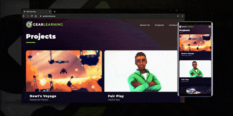 Gear Learning Responsive Web Sequence