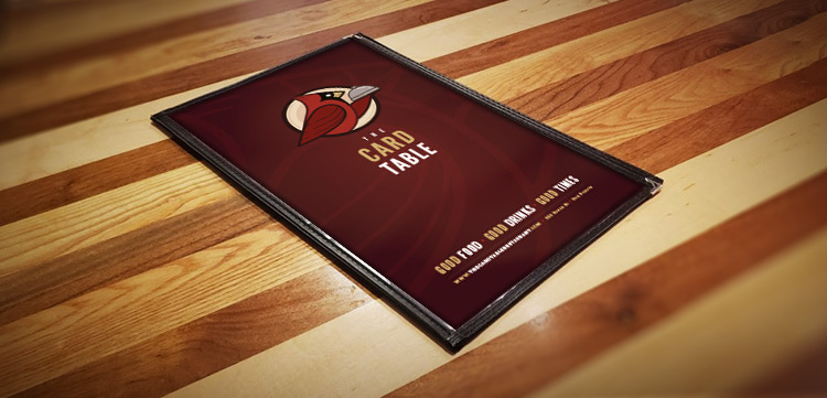 The Card Table Menu Cover